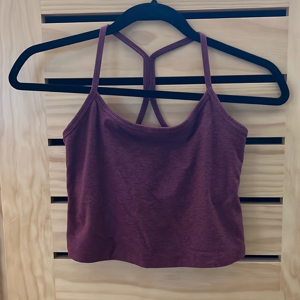 Beyond Yoga Slim Crop Racerback, size small, maroon